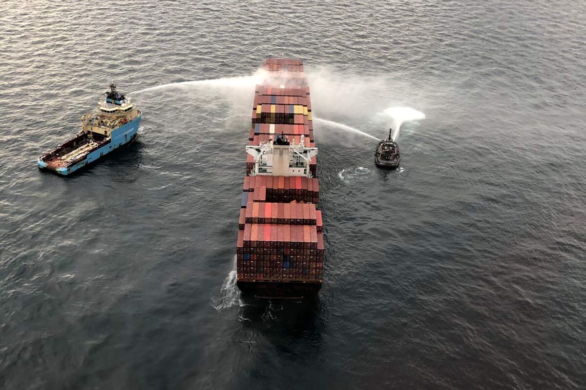 container ship fire